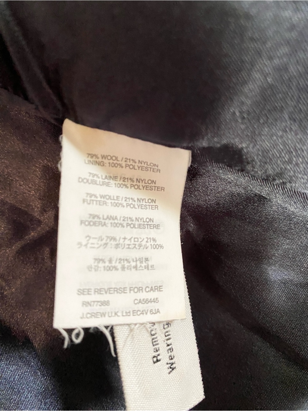J. Crew Stadium Cloth Nello Gori Navy Double-Breasted Peacoat Jacket 00 - Picture 6 of 6